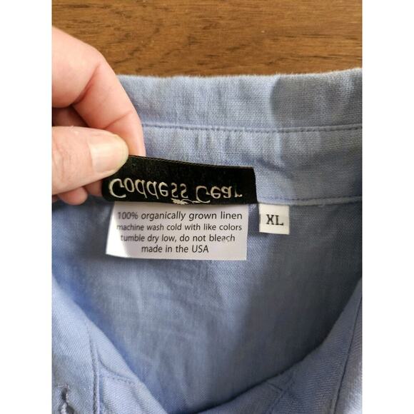 Goddess Gear Organic Linen Dress Women's XL Lagenlook Beach Made in USA - Picture 7 of 11